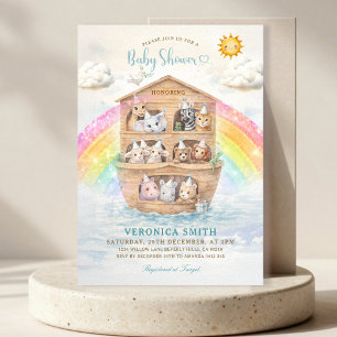 Noah’s Ark Baby Shower Invitation   Rainbow Baby 