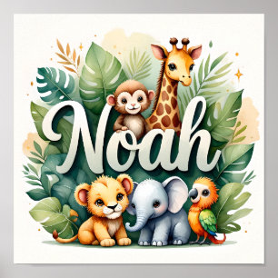 Noah Safari Nursery Wall Art