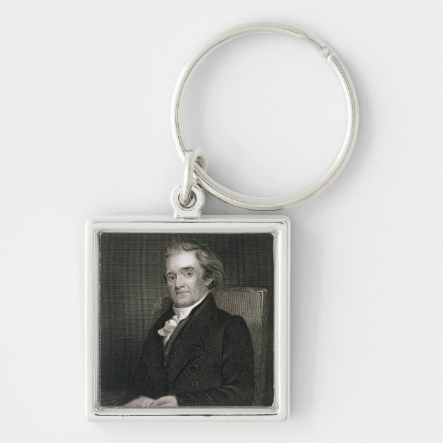 Noah Webster (1758-1843) engraved by Frederick W. Keychain (Front)