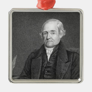 Noah Webster engraved by G. Parker Metal Ornament