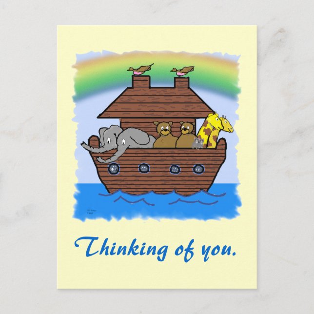 Noahs Arc _ Thinking of you card. Postcard (Front)