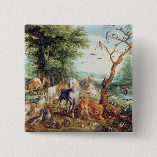 Noah's Ark 2 Inch Square Button (Front)