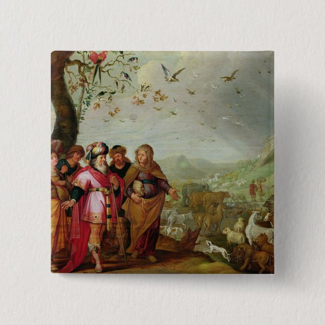 Noah's Ark 2 Inch Square Button (Front)