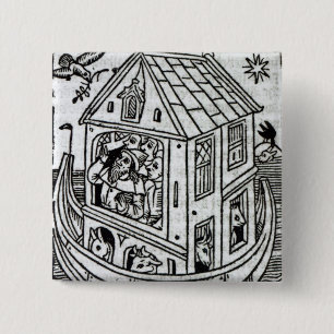 Noah's Ark 2 Inch Square Button