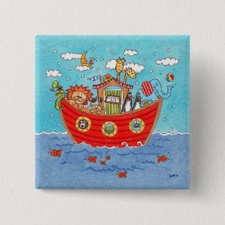 Noah's Ark  2 Inch Square Button
