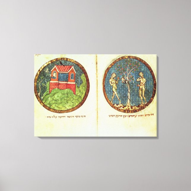 Noah's Ark and Adam and Eve Canvas Print (Front)