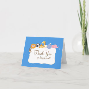 Noah's Ark Animals Thank You Note Card