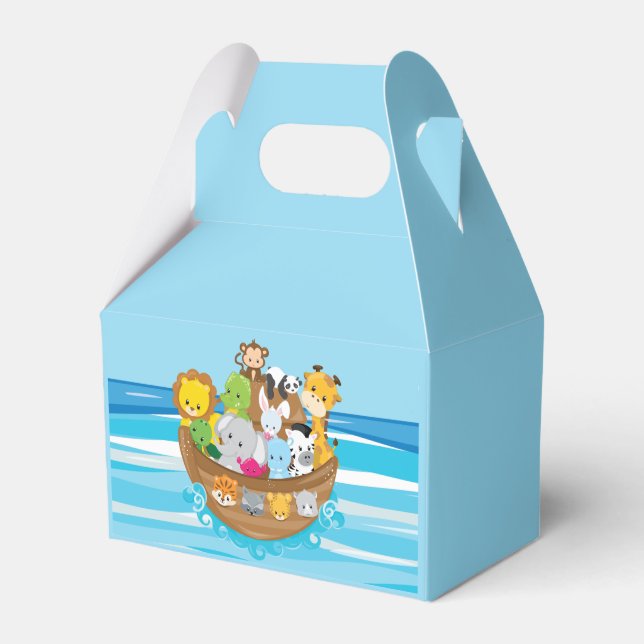 Noah's Ark | Baby Animals Themed Favor Box (Front Side)