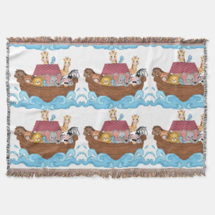 Noah's Ark Baby Nursery Crib Throw Blanket