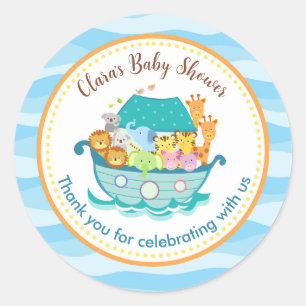 Noah's Ark Baby Shower Customized Stickers
