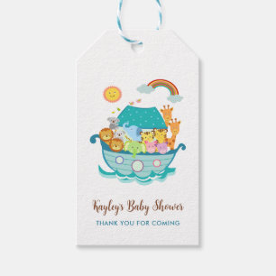 Noahs Ark Baby Shower Favour Tags Boys Personalize