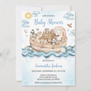 Noah's Ark Baby Shower Invitation