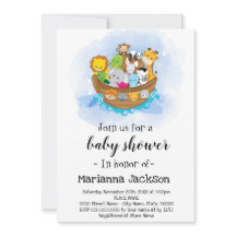 Noah's Ark Baby Shower Invitation