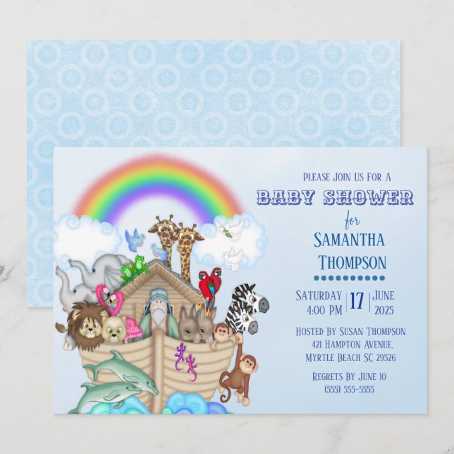 Noah's Ark  Baby Shower Invitation (Front/Back)