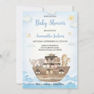 Noah's Ark Baby Shower Invitation