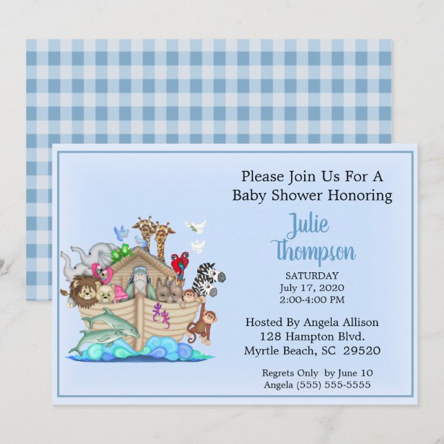 Noah's Ark  Baby Shower Invitation (Front/Back)