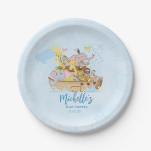 Noahs  ark baby shower paper plate