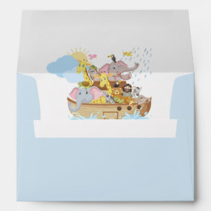 Noah's Ark Baby Shower Return Address Envelope