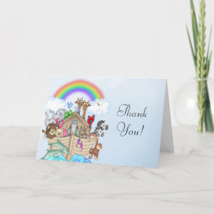 Noah's Ark Baby Shower Thank You Card