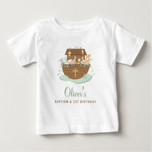 Noah's Ark Baptism Christening 1st Birthday Party Baby T-Shirt