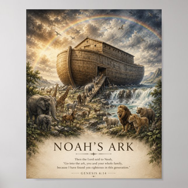 Noah's Ark Bible Poster (Front)