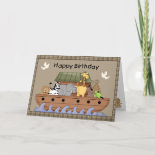 Noah's Ark Birthday Greeting Card