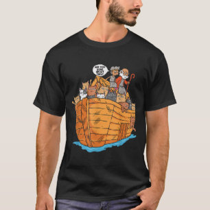 Noahs Ark Boat with Cats Religious Christian Cat L T-Shirt