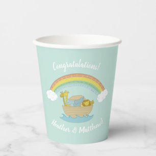 Noah's Ark Boho Baby Shower Paper Cups