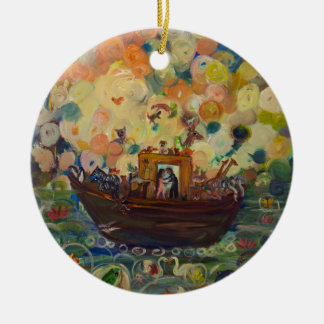 Noah's Ark by Avonelle Kelsey Ceramic Ornament