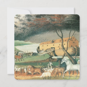 Noah's Ark by Edward Hicks, Vintage Folk Art