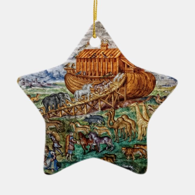 Noah's Ark Ceramic Ornament (Front)