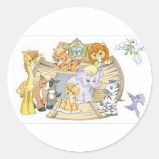 Noah's Ark Classic Round Sticker (Front)