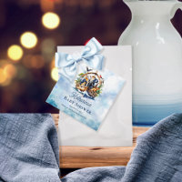 Noah's Ark Cute Animals Blue Boy Baby Shower