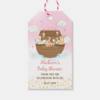 Noah's Ark Cute Animals Girl Baby Shower Favour