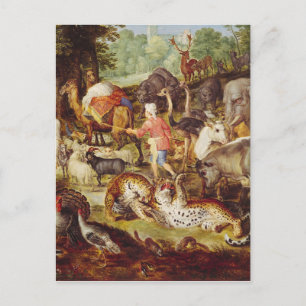 Noah's Ark, detail of the right hand side Postcard