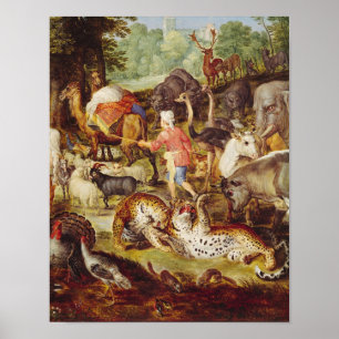 Noah's Ark, detail of the right hand side Poster