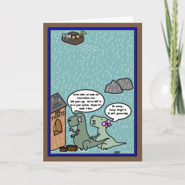 Noah's Ark - Dinosaurs are late for departure Card (Front)