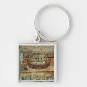 Noah's Ark During the Flood, c.1100 Keychain
