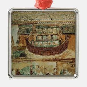 Noah's Ark During the Flood, c.1100 Metal Ornament