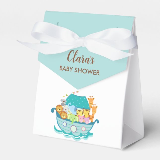 Noah's Ark Favour Box (Boy Baby Shower) (Front Side)