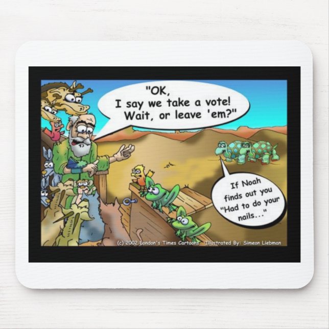 "Noah's Ark" Funny Cartoon Tees Gifts Collectibles Mouse Pad (Front)
