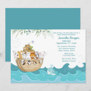  Noah's Ark Gender Neutral Baby Shower   Invitation