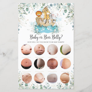 Noah's Ark Greenery Shower Baby or Beer Belly Game