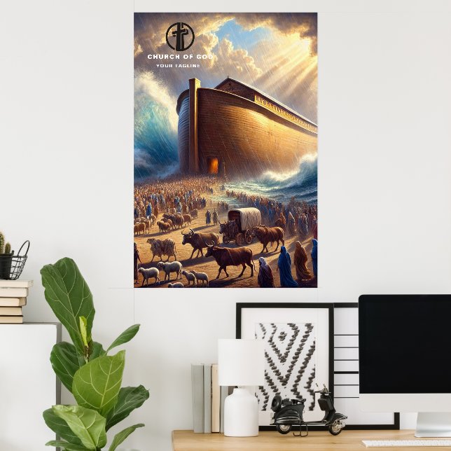 Noah's Ark Hanging Paper Poster (Home Office)