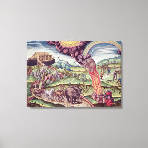 Noah's Ark, illustration from 'Brevis Narratio' Canvas Print