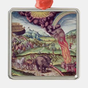 Noah's Ark, illustration from 'Brevis Narratio' Metal Ornament