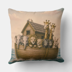 Noah's Ark Islamic Nursery Throw Pillow