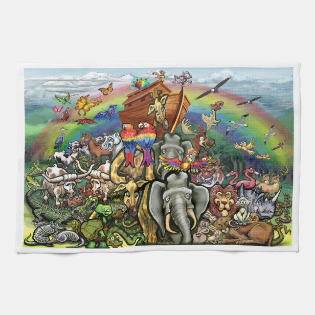 Noah's Ark Kitchen Towel (Horizontal)