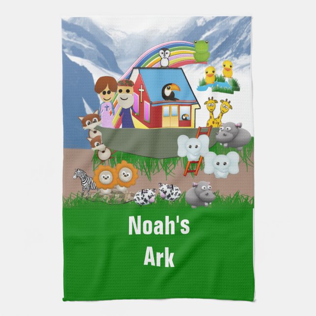 Noah's Ark Kitchen Towel (Vertical)