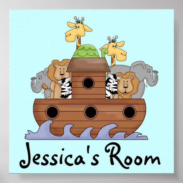 Noah's Ark Nursery Name Print (Front)